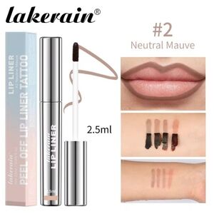 Lakerain Neutral Mauve Shade Lip Liner Peel Off Tattoo New